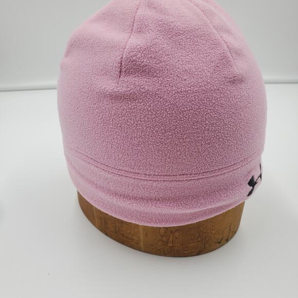 Under Armour Pink Breast Cancer Awareness Skull Cap Snow Ski Beanie, PRE-OWNED - Picture 3 of 6